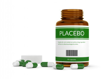 Medizingläschen mit Aufschrift Placebo